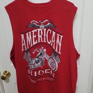 Mens biker tee.American rider